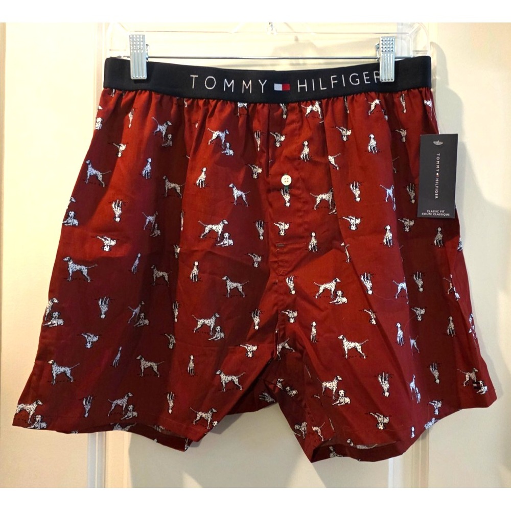 Tommy Hilfiger Men's Red Boxer Shorts SZ M NWT